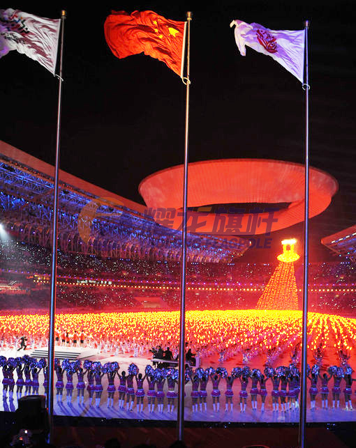 第11屆山東全運會開幕式耀龍旗桿