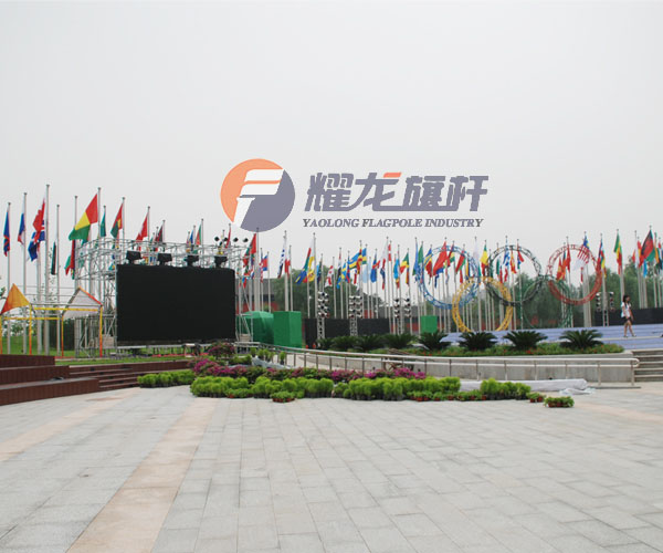 北京奧運村升旗廣場工程216支旗桿